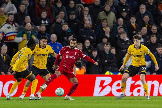 Football - FA Premier League - Wolverhampton Wanderers FC v Liverpool FC WOLVERHAMPTON, ENGLAND - Tuesday, March 3, 2026: Liverpool s Mohamed Salah during the FA Premier League match between Wolverhampton Wanderers FC and Liverpool FC at Molineux Stadium. (Photo by David Rawcliffe Propaganda) WOLVERHAMPTON Molineux Stadium WEST MIDLANDS ENGLAND  Copyright: xDavidxRawcliffex P2026-03-03-Wolves_Liverpool-68
