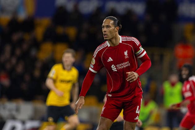Football - FA Premier League - Wolverhampton Wanderers FC v Liverpool FC WOLVERHAMPTON, ENGLAND - Tuesday, March 3, 2026: Liverpool s captain Virgil van Dijk during the FA Premier League match between Wolverhampton Wanderers FC and Liverpool FC at Molineux Stadium. (Photo by David Rawcliffe Propaganda) WOLVERHAMPTON Molineux Stadium WEST MIDLANDS ENGLAND  Copyright: xDavidxRawcliffex P2026-03-03-Wolves_Liverpool-73