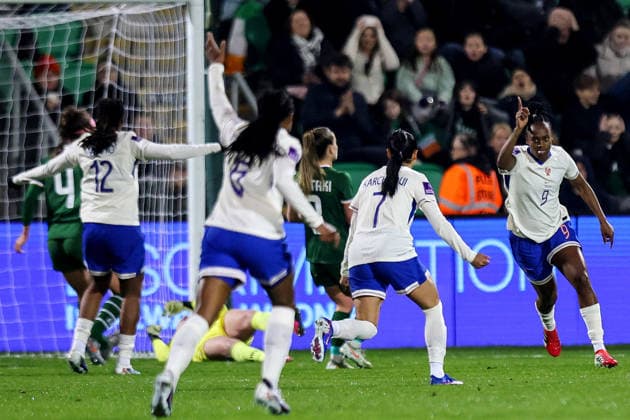 2027 FIFA Women s World Cup Qualifier, Tallaght Stadium, Dublin 3 3 2026 Republic of Ireland WNT vs France France™s Melvine Malard celebrates after she scores her sides 1st goal of the match Melvine Malard celebrates after she scores her sides 1st goal of the match 3 3 2026  Copyright: x INPHO RyanxByrnex RB1_4852