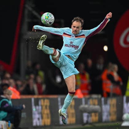 Bournemouth v Brentford Premier League Mikkel Damsgaard of Brentford during the Premier League match at the Vitality Stadium, Bournemouth 03 03 2026 UK Newspapers OUT Copyright: xJeremyxLandeyx FIL-23072-0050