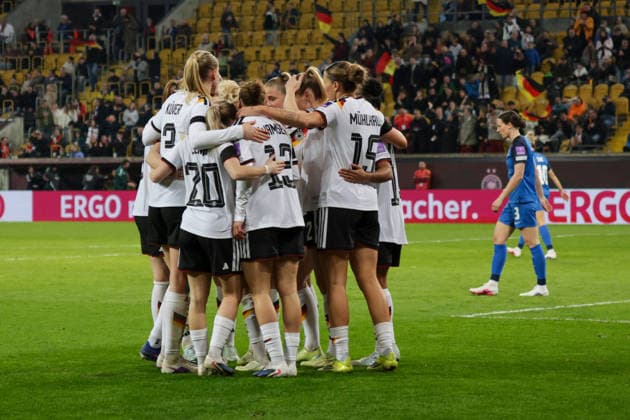 03.03.2026, xgrfx, Fussball WM Qualifikation , Deutschland Frauen - Slowenien Frauen v.l. Tor, Linda Dallmann (Deutsche Frauennationalmannschaft) (DFL DFB REGULATIONS PROHIBIT ANY USE OF PHOTOGRAPHS as IMAGE SEQUENCES and or QUASI-VIDEO) Dresden