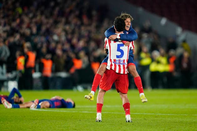 Sport Bilder des Tages #2 ESP: FC Barcelona, Barca - Atletico de Madrid. Copa del Rey- Semi-Finals. Second Leg. AtlÃ tico de Madrid players celebrating the victory during the Copa del Rey match between FC Barcelona and Atletico de Madrid played at Spotify Camp Nou Stadium on March 3, 2026 in Barcelona, Spain. kpng Copyright: xSergioxRuizx xImagox PS_260303_BAR_ATL_083