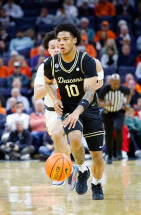 NCAA, College League, USA Basketball 2026: Wake Forest Vs UVA MAR 03 March 03, 2026: Wake Forest Demon Deacons Guard 10 Sebastian Akins dribbles the ball up the court during a NCAA Men s Basketball game between the Wake Forest Demon Deacons and the University of Virginia Cavaliers at John Paul Jones Arena in Charlottesville, VA. Justin Cooper CSM (Credit Image: Â Justin Cooper Cal Media) Charlottesville Virginia United States of America EDITORIAL USE ONLY Copyright: xx ZUMA-20260303_zma_c04_023.jpg JustinxCooperx csmphotothree477218
