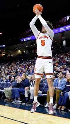 NCAA, College League, USA Basketball 2026: Wake Forest Vs UVA MAR 03 March 03, 2026: Virginia Cavaliers Guard 5 Sam Lewis takes a three point shot during a NCAA Men s Basketball game between the Wake Forest Demon Deacons and the University of Virginia Cavaliers at John Paul Jones Arena in Charlottesville, VA. Justin Cooper CSM (Credit Image: Â Justin Cooper Cal Media) Charlottesville Virginia United States of America EDITORIAL USE ONLY Copyright: xx ZUMA-20260303_zma_c04_019.jpg JustinxCooperx csmphotothree477203