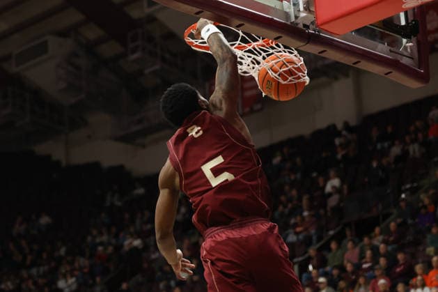 NCAA, College League, USA Basketball 2026: Boston College Vs Virginia Tech MAR 03 March 3, 2026: Boston College Eagles guard Fred Payne (5) dunks the ball during the NCAA Mens Basketball game between Boston College Eagles and Virginia Tech Hokies at Cassell Coliseum in Blacksburg, Virginia. Greg Atkins CSM (Credit Image: Greg Atkins Cal Media) Blacksburg Va USA EDITORIAL USE ONLY Copyright: xx ZUMA-20260303_zma_c04_071.jpg GregxAtkinsx csmphotothree477248