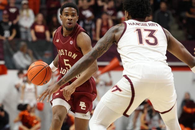 NCAA, College League, USA Basketball 2026: Boston College Vs Virginia Tech MAR 03 March 3, 2026: Boston College Eagles guard Fred Payne (5) reads the defense during the NCAA Mens Basketball game between Boston College Eagles and Virginia Tech Hokies at Cassell Coliseum in Blacksburg, Virginia. Greg Atkins CSM (Credit Image: Greg Atkins Cal Media) Blacksburg Va USA EDITORIAL USE ONLY Copyright: xx ZUMA-20260303_zma_c04_065.jpg GregxAtkinsx csmphotothree477254