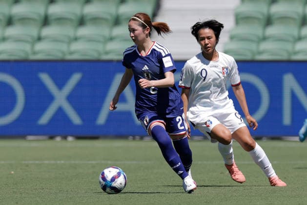 SOCCER ASIAN CUP JAPAN TAIWAN, Risa Shimizu of Japan runs the balls during the AFC Women™s Asian Cup Group C match between Japan and Taiwan at HBF Park in Perth, Wednesday, March 4, 2026. ( NO ARCHIVING, EDITORIAL USE ONLY PERTH WESTERN AUSTRALIA AUSTRALIA  Copyright: xRICHARDxWAINWRIGHTx 20260304196222498389