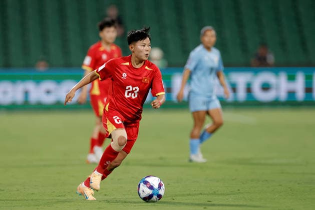 SOCCER ASIAN CUP VIETNAM INDIA, Nguyen Thi Bich Thuy of Vietnam runs the ball during the AFC Women™s Asian Cup Group C match between Vietnam and India at HBF Park in Perth, Wednesday, March 4, 2026. ( NO ARCHIVING, EDITORIAL USE ONLY PERTH WESTERN AUSTRALIA AUSTRALIA  Copyright: xRICHARDxWAINWRIGHTx 20260304149287484097