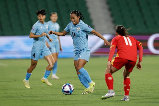 SOCCER ASIAN CUP VIETNAM INDIA, Nirmala Devi Phanjoubam of India runs the ball during the AFC Women™s Asian Cup Group C match between Vietnam and India at HBF Park in Perth, Wednesday, March 4, 2026. ( NO ARCHIVING, EDITORIAL USE ONLY PERTH WESTERN AUSTRALIA AUSTRALIA  Copyright: xRICHARDxWAINWRIGHTx 20260304193371159057