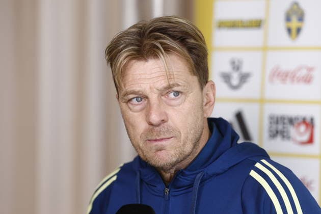 REGGIO CALABRIA, ITALY 20260304 Sweden s national team, Nationalteam captain Tony Gustavsson during Wednesday s press conference, PK, Pressekonferenz the day after the women s World Cup qualifier against Italy, at Altafiumare Resort, Reggio Calabria.