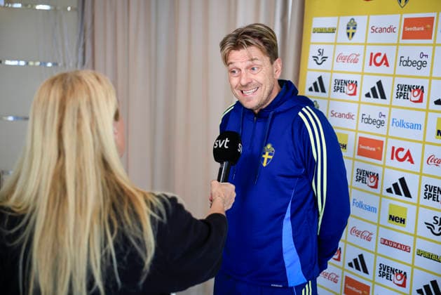 REGGIO CALABRIA, ITALY 20260304 Sweden s national team, Nationalteam captain Tony Gustavsson during Wednesday s press conference, PK, Pressekonferenz the day after the women s World Cup qualifier against Italy, at Altafiumare Resort, Reggio Calabria.