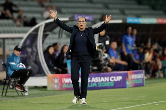 SOCCER ASIAN CUP VIETNAM INDIA, Amelia Valverde, head coach of India reacts during the AFC Women™s Asian Cup Group C match between Vietnam and India at HBF Park in Perth, Wednesday, March 4, 2026. ( NO ARCHIVING, EDITORIAL USE ONLY PERTH WESTERN AUSTRALIA AUSTRALIA  Copyright: xRICHARDxWAINWRIGHTx 20260304157414091737