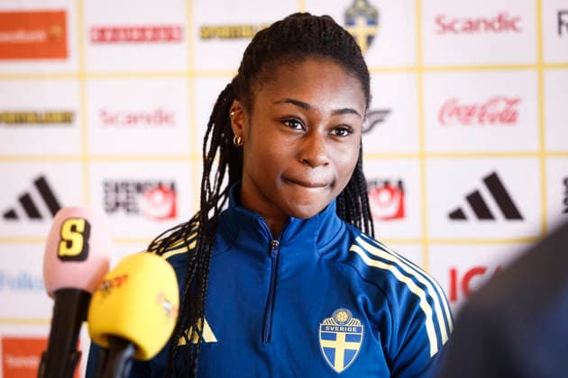 REGGIO CALABRIA, ITALY 20260304 Monica Jusu Bah during Wednesday s press conference, PK, Pressekonferenz the day after the women s World Cup qualifying premiere, at Altafiumare Resort, Reggio Calabria.