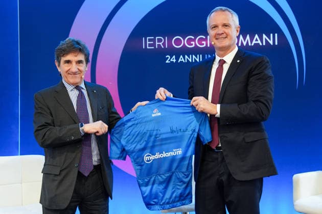 Urbano Cairo e Massimo Doris a Ieri Oggi e Domani, evento di rinnovo partnership tra RCS e Mediolanum per il Giro d™Italia, Milan (Italy) March 4, 2026 (Photo Claudio Furlan LaPresse)  Copyright: xClaudioxFurlan LaPressex