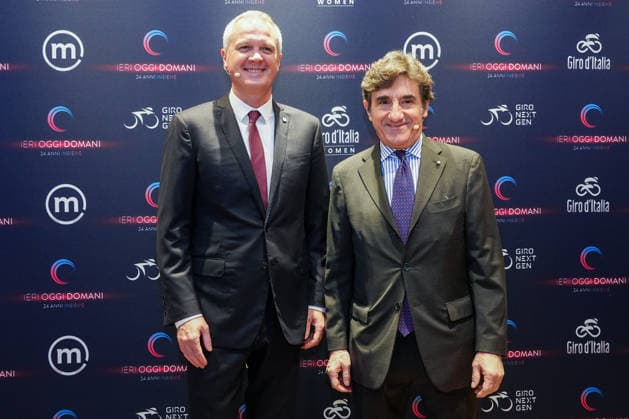 Urbano Cairo e Massimo Doris a Ieri Oggi e Domani, evento di rinnovo partnership tra RCS e Mediolanum per il Giro d™Italia, Milan (Italy) March 4, 2026 (Photo Claudio Furlan LaPresse)  Copyright: xClaudioxFurlan LaPressex