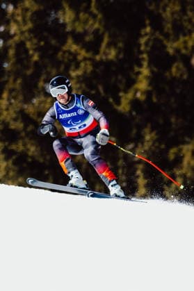 PARALYMPICS - Winter Paralympics Milano Cortina 2026 CORTINA D AMPEZZO,ITALY,04.MAR.26 - PARALYMPICS - Paralympic Winter games, Winterspiele,Spiele, Summer games Milano Cortina 2026, preview, paraski, downhill, training. Image shows Manuel Rachbauer (AUT).  GEPAxpictures xMaticxKlansek