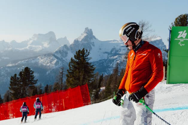 PARALYMPICS - Winter Paralympics Milano Cortina 2026 CORTINA D AMPEZZO,ITALY,04.MAR.26 - PARALYMPICS - Paralympic Winter games, Winterspiele,Spiele, Summer games Milano Cortina 2026, preview, paraski, downhill, training. Image shows Johannes Aigner (AUT).  GEPAxpictures xMaticxKlansek