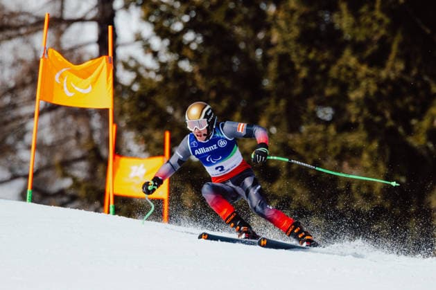 PARALYMPICS - Winter Paralympics Milano Cortina 2026 CORTINA D AMPEZZO,ITALY,04.MAR.26 - PARALYMPICS - Paralympic Winter games, Winterspiele,Spiele, Summer games Milano Cortina 2026, preview, paraski, downhill, training. Image shows Johannes Aigner (AUT).  GEPAxpictures xMaticxKlansek