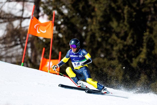PARALYMPICS - Winter Paralympics Milano Cortina 2026 CORTINA D AMPEZZO,ITALY,04.MAR.26 - PARALYMPICS - Paralympic Winter games, Winterspiele,Spiele, Summer games Milano Cortina 2026, preview, paraski, downhill, training. Image shows Aaron Lindstroem (SWE).  GEPAxpictures xMaticxKlansek