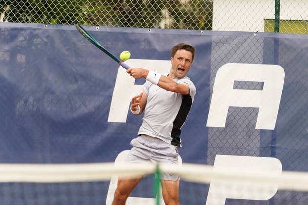 RECORD DATE NOT STATED ITF M25 Faro Men s Singles Tennis Tournament - 1st Round - Liam Broady (GBR) vs Francisco Rocha (POR), Faro, Portugal. March 4th, 2026. Clube de Tenis de Faro, Faro, Portugal. Liam Broady of Great Britain during the ITF M25 Faro Men s Singles Tennis Tournament 1st Round match versus Francisco Rocha of Portugal, played in hard court with Wilson Roland Garros All Court Deca (Type 2) balls. Credit: Nuno Pires Veloso Alamy Live News. Copyright: xx
