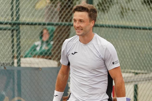 RECORD DATE NOT STATED ITF M25 Faro Men s Singles Tennis Tournament - 1st Round - Liam Broady (GBR) vs Francisco Rocha (POR), Faro, Portugal. March 4th, 2026. Clube de Tenis de Faro, Faro, Portugal. Liam Broady of Great Britain during the ITF M25 Faro Men s Singles Tennis Tournament 1st Round match versus Francisco Rocha of Portugal, played in hard court with Wilson Roland Garros All Court Deca (Type 2) balls. Credit: Nuno Pires Veloso Alamy Live News. Copyright: xx