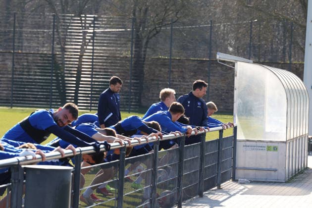 04.03.2026, xrekx, Fussball 2.Bundesliga, Karlsruher SC - Training v.l. Christian Eichner Trainer (Karlsruher SC) (DFL DFB REGULATIONS PROHIBIT ANY USE OF PHOTOGRAPHS as IMAGE SEQUENCES and or QUASI-VIDEO) Karlsruhe