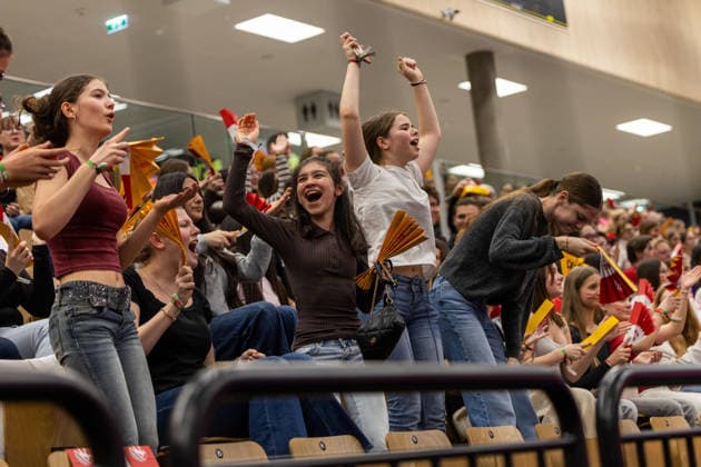 HANDBALL - EHF EURO Quali, AUT vs ESP VIENNA,AUSTRIA,04.MAR.26 - HANDBALL - EHF Women s European Championship, EM, Europameisterschaft qualification, OEHB international match, Länderspiel, Nationalmannschaft Austria vs Spain. Image shows fans of AUT.  GEPAxpictures xPhilippxBrem