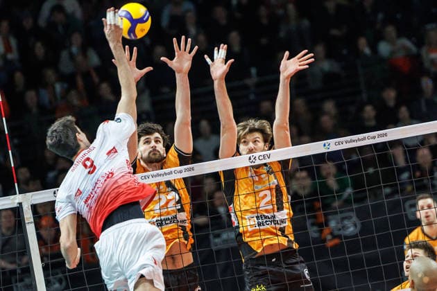 04.03.26, Berlin, Volleyball, CEV Cup Viertelfinale, BR Volleys vs. Volley Piacenza. CEV Cup Viertelfinale, BR Volleys vs. Volley Piacenza.