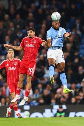 Morgan Gibbs-White of Nottingham Forest and Antoine Semenyo of Manchester City Manchester City v Nottingham Forest, Premier League, Football, Etihad Stadium, Manchester, UK - 04 Mar 2026Manchester Etihad Stadium United Kingdom EDITORIAL USE ONLY No use with unauthorised audio, video, data, fixture lists, club league logos or live services. Online in-match use limited to 120 images, no video emulation. No use in betting, games or single club league player publications.  Copyright: xPaulxCurrie Shutterstockx 16720019w