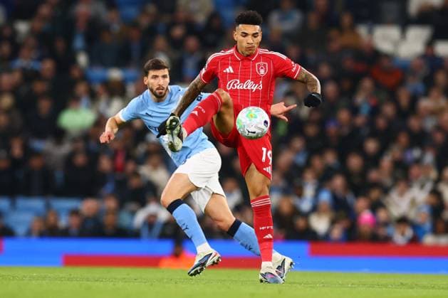 Igor Jesus of Nottingham Forest and Ruben Dias of Manchester City Manchester City v Nottingham Forest, Premier League, Football, Etihad Stadium, Manchester, UK - 04 Mar 2026Manchester Etihad Stadium United Kingdom EDITORIAL USE ONLY No use with unauthorised audio, video, data, fixture lists, club league logos or live services. Online in-match use limited to 120 images, no video emulation. No use in betting, games or single club league player publications.  Copyright: xPaulxCurrie Shutterstockx 16720019ab