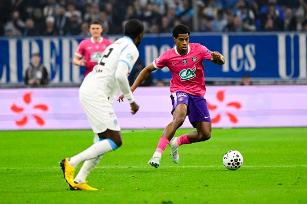 FOOTBALL : Olympique de Marseille VS Toulouse FC - Coupe de France - 04 03 2026 Yann Gboho (Toulouse FC) - Coupe de France match between Olympique de Marseille and Toulouse Football Club on Mars 4, 2026 at the Orange Velodrome Stadium in Marseille. MarseilleFrance  Copyright: xWilliamxCannarellax