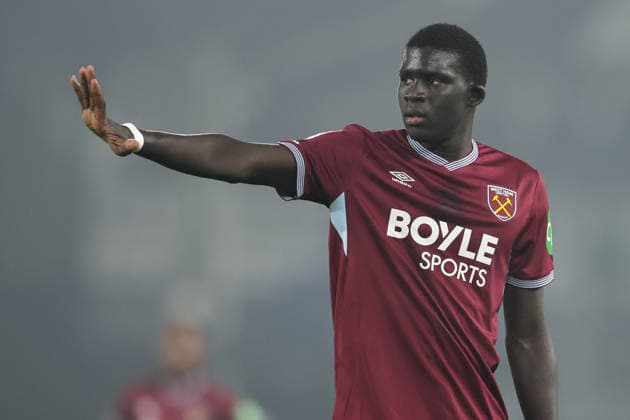 4th March 2026; Craven Cottage, Fulham, London, England; Premier League Football, Fulham versus West Ham United; El Hadji Malick Diouf of West Ham United  HenningxvonxJagow Content restricted for UK based newspaper