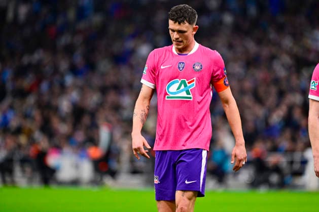 FOOTBALL : Olympique de Marseille VS Toulouse FC - Coupe de France - 04 03 2026 Rasmus Nicolaisen (Toulouse FC) - Coupe de France match between Olympique de Marseille and Toulouse Football Club on Mars 4, 2026 at the Orange Velodrome Stadium in Marseille. MarseilleFrance  Copyright: xWilliamxCannarellax
