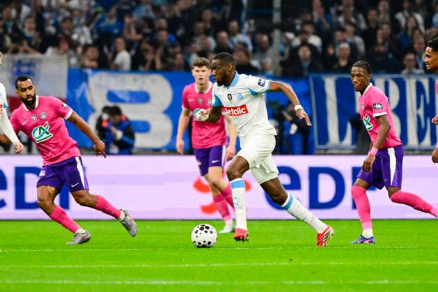 FOOTBALL : Olympique de Marseille VS Toulouse FC - Coupe de France - 04 03 2026 Geoffrey Kondogbia (OM) - Coupe de France match between Olympique de Marseille and Toulouse Football Club on Mars 4, 2026 at the Orange Velodrome Stadium in Marseille. MarseilleFrance  Copyright: xWilliamxCannarellax