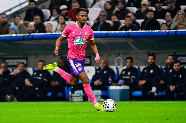 FOOTBALL : Olympique de Marseille VS Toulouse FC - Coupe de France - 04 03 2026 Yann Gboho (Toulouse FC) - Coupe de France match between Olympique de Marseille and Toulouse Football Club on Mars 4, 2026 at the Orange Velodrome Stadium in Marseille. MarseilleFrance  Copyright: xWilliamxCannarellax