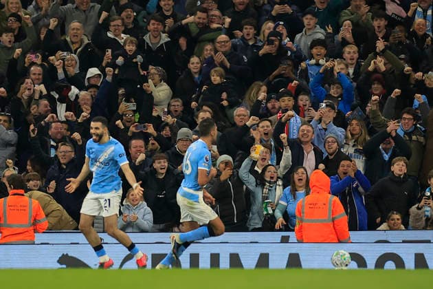 Manchester City v Nottingham Forest, Premier League Rodrigo (16) of Manchester City celebrates scoring to make it 2-1 during the Premier League match between Manchester City and Nottingham Forest at the Etihad Stadium, Manchester, UK on 4 March 2026. Manchester Etihad Stadium Manchester UK Editorial use only DataCo restrictions apply See www.football-dataco.com , Copyright: xConorxMolloyx PSI-23834-0038