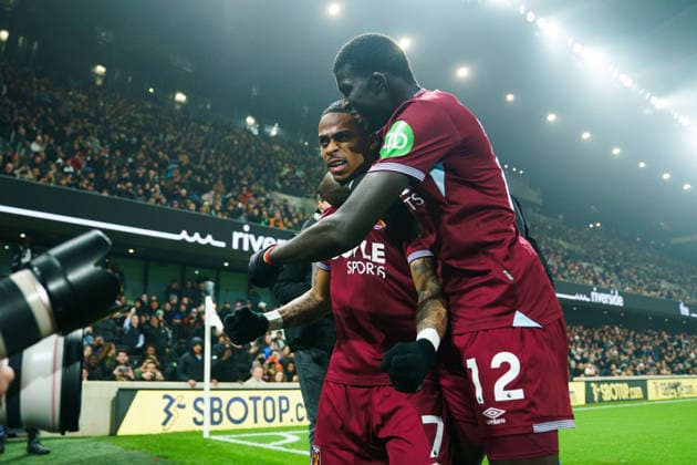 Fulham v West Ham United, Premier League Crysencio Summerville of West Ham United celebrating his goal to make it 0-1 during the Fulham v West Ham United Premier League match at Craven Cottage, London, England on 3 March 2026 Credit: Dylan Hepworth Every Second Media Editorial use only. All images are copyright Every Second Media Limited. No images may be reproduced without prior permission. All rights reserved. Premier League and Football League images are subject to licensing agreements with Football DataCo Limited. see https: www.football-dataco.com Copyright: xIMAGO EveryxSecondxMediax ESM-1839-0046 DylanxHepworthx xEveryxSecondxMediax