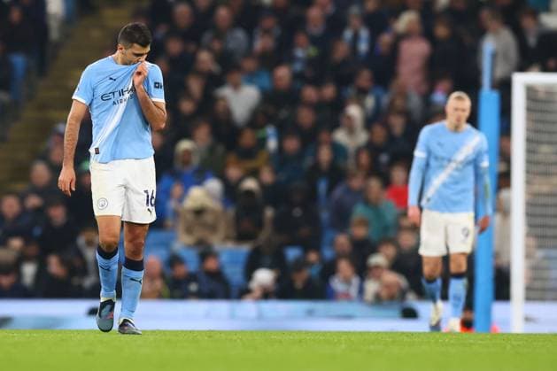 Rodri of Manchester City looks dejected Manchester City v Nottingham Forest, Premier League, Football, Etihad Stadium, Manchester, UK - 04 Mar 2026Manchester Etihad Stadium United Kingdom EDITORIAL USE ONLY No use with unauthorised audio, video, data, fixture lists, club league logos or live services. Online in-match use limited to 120 images, no video emulation. No use in betting, games or single club league player publications.  Copyright: xPaulxCurrie Shutterstockx 16720019cr