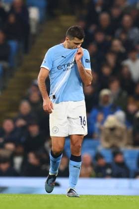 Rodri of Manchester City looks dejected Manchester City v Nottingham Forest, Premier League, Football, Etihad Stadium, Manchester, UK - 04 Mar 2026Manchester Etihad Stadium United Kingdom EDITORIAL USE ONLY No use with unauthorised audio, video, data, fixture lists, club league logos or live services. Online in-match use limited to 120 images, no video emulation. No use in betting, games or single club league player publications.  Copyright: xPaulxCurrie Shutterstockx 16720019co