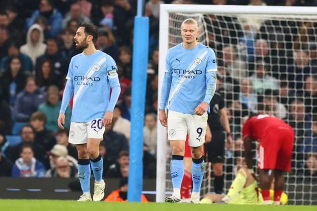 Erling Haaland of Manchester City looks dejected Manchester City v Nottingham Forest, Premier League, Football, Etihad Stadium, Manchester, UK - 04 Mar 2026Manchester Etihad Stadium United Kingdom EDITORIAL USE ONLY No use with unauthorised audio, video, data, fixture lists, club league logos or live services. Online in-match use limited to 120 images, no video emulation. No use in betting, games or single club league player publications.  Copyright: xPaulxCurrie Shutterstockx 16720019cp