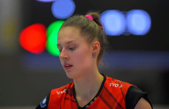 04.03.2026, Dresdens Mette Pfeffer, Volleyball, Bundesliga, Dresdner SC - USC Münster, (c) Dresden