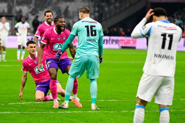FOOTBALL : Olympique de Marseille VS Toulouse FC - Coupe de France - 04 03 2026 Joy Toulouse FC - Victory - Coupe de France match between Olympique de Marseille and Toulouse Football Club on Mars 4, 2026 at the Orange Velodrome Stadium in Marseille. MarseilleFrance  Copyright: xWilliamxCannarellax