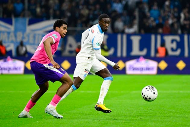 FOOTBALL : Olympique de Marseille VS Toulouse FC - Coupe de France - 04 03 2026 Timothy Weah (OM) - Coupe de France match between Olympique de Marseille and Toulouse Football Club on Mars 4, 2026 at the Orange Velodrome Stadium in Marseille. MarseilleFrance  Copyright: xWilliamxCannarellax