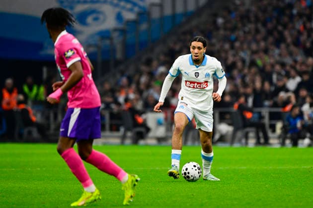 FOOTBALL : Olympique de Marseille VS Toulouse FC - Coupe de France - 04 03 2026 Bilal Nadir (OM) - Coupe de France match between Olympique de Marseille and Toulouse Football Club on Mars 4, 2026 at the Orange Velodrome Stadium in Marseille. MarseilleFrance  Copyright: xWilliamxCannarellax