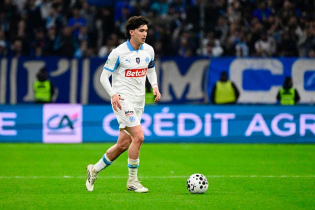 FOOTBALL : Olympique de Marseille VS Toulouse FC - Coupe de France - 04 03 2026 Leonardo Balerdi (OM) - Coupe de France match between Olympique de Marseille and Toulouse Football Club on Mars 4, 2026 at the Orange Velodrome Stadium in Marseille. MarseilleFrance  Copyright: xWilliamxCannarellax