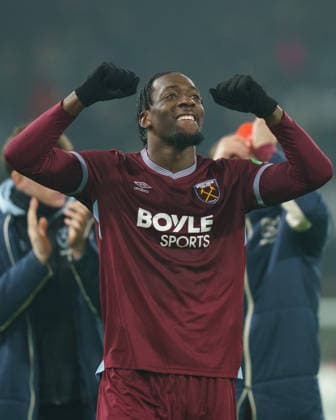 Fulham v West Ham United, Premier League Axel Disasi of West Ham United celebrating after the Fulham v West Ham United Premier League match at Craven Cottage, London, England on 3 March 2026 Credit: Dylan Hepworth Every Second Media Editorial use only. All images are copyright Every Second Media Limited. No images may be reproduced without prior permission. All rights reserved. Premier League and Football League images are subject to licensing agreements with Football DataCo Limited. see https: www.football-dataco.com Copyright: xIMAGO EveryxSecondxMediax ESM-1839-0140 DylanxHepworthx xEveryxSecondxMediax