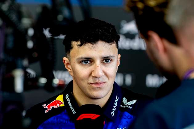 MELBOURNE - Formula 1 driver Isack Hadjar of Oracle Red Bull Racing attends a press conference, PK, Pressekonferenz during the Formula 1 Melbourne media day at Albert Park on March 5, 2025 in Melbourne, Australia. (Photo by DeFodi Images) -