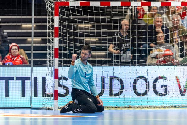 Aalborg Handball v Fuchse Berlin, EHF Champions League handball, Aalborg, Denmark Aalborg, Denmark. 04th, March 2026. Niklas Landin (1) of Aalborg Handball seen during the EHF Champions League match between Aalborg Handball and Fuchse Berlin at Sparekassen Danmark Arena in Aalborg. Denmark, Aalborg  Copyright: xGonzalesxPhoto MadsxAndersenx