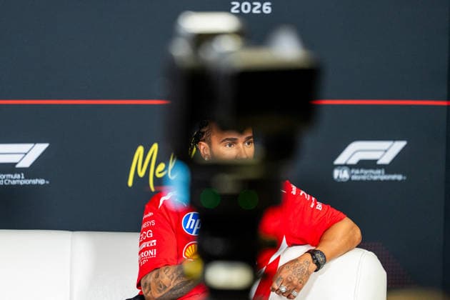 F1 Australian Grand Prix - Lewis Hamilton during Media Day LEWIS HAMILTON (GBR) of Scuderia Ferrari HP 44 at the press conference, PK, Pressekonferenz looking focused on Media Day during the 2026 Formula 1 Qatar Airways Australian Grand Prix at the Albert Park Circuit on March 5, 2026. Photo by Antoine Lapeyre ABACAPRESS.COM Melbourne Australia  Copyright: xLapeyrexAntoine ABACAx
