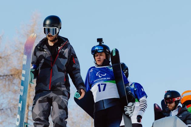 PARALYMPICS - Winter Paralympics Milano Cortina 2026 CORTINA D AMPEZZO,ITALY,05.MAR.26 - PARALYMPICS - Paralympic Winter games, Winterspiele,Spiele, Summer games Milano Cortina 2026, preview, Para Snowboard, training. Image shows Oliver Dreier (AUT).  GEPAxpictures xMaticxKlansek